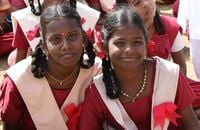 Fig 2: Students at the Nanmangalam Government School (heartforindia.org)