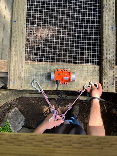 File:CCAT Compost Turner SETUP Carabiner Ropes to Frame.jpg