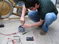 Adjusting the voltage from the step-up converters to 52 V.