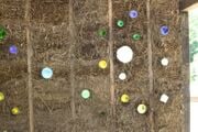 CCAT greenhouse natural wall An aesthetically pleasing natural earthen wall built by clay and straw slip methods