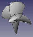 My submission for the Propeller Mini-Project and my first design made in FreeCAD. The tutorial was comprehensive and easy to follow and was a great introduction to the program. The ability to draw shapes and turn those into 3D objects is definitely something that made a lot more sense to me and I was glad to have a program that had that as a method.