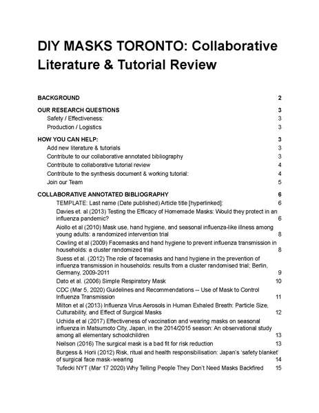 File:DIY MASKS TORONTO Collaborative Literature & Tutorial Review for COVID19.pdf