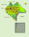 Map of rainfall zones in Chiapas, Mexico