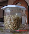 Volume of measured quantity of Long Wheat increased on soaking over-night.