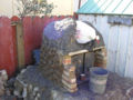 This is the completed dome before we installed the chimney