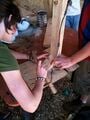 Fig. 3c: Bri hammering brace together