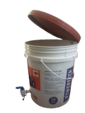Finished plastic bucket safe water storage prototype