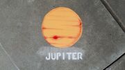 scaled planetary solar system Benches that meet the students seating needs in an outdoor classroom environment.