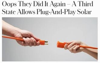 Oops They Did It Again – A Third State Allows Plug-And-Play Solar