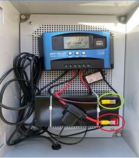 Fig 10. Connecting the battery to the charge controller