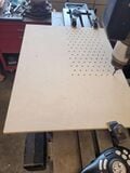 Peg field insert holes drilled out with CNC machine