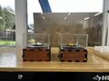 side view of our boxes, the right shows the screws that can be removed to replace batteries the left shows the non removeable box cap.