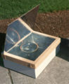 Solar Box Cooker: Glass panel creates greenhouse effect. Example project: Solar box cooker research project