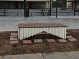 sundial rectangle benches Benches that meet the students seating needs in an outdoor classroom environment.