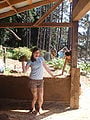 Sarah, a volunteer and employee of CCAT, gets excited about natural building!