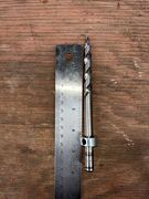 Measure and set depth collar on pocket hole drill bit.
