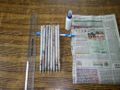 First prototype of seed pen with just newspaper.