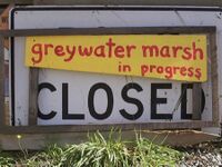 Figure 2 - The current status of the CCAT greywater marsh. Photo by Ben Stern