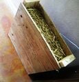 test frame with straw and clay