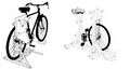 Młynek i młynek do pedałowania montowany na rowerze. Po „Młyn zbożowy obsługiwany pedałem, Rural Technology Guide 5, Pinson GS, Tropical Products Institute, Londyn, 1978, 32 str., ISBN: 0-85954-076-6”