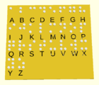 [[26]], Braille Alphabet pad cost around $0.95