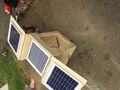This is our box with the solar panels attached with hinges